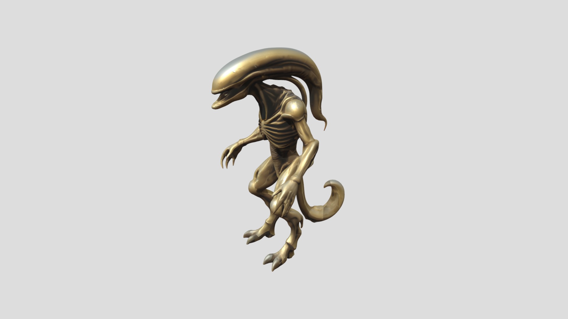 Alien Creature Printable Low-poly 3D model_1