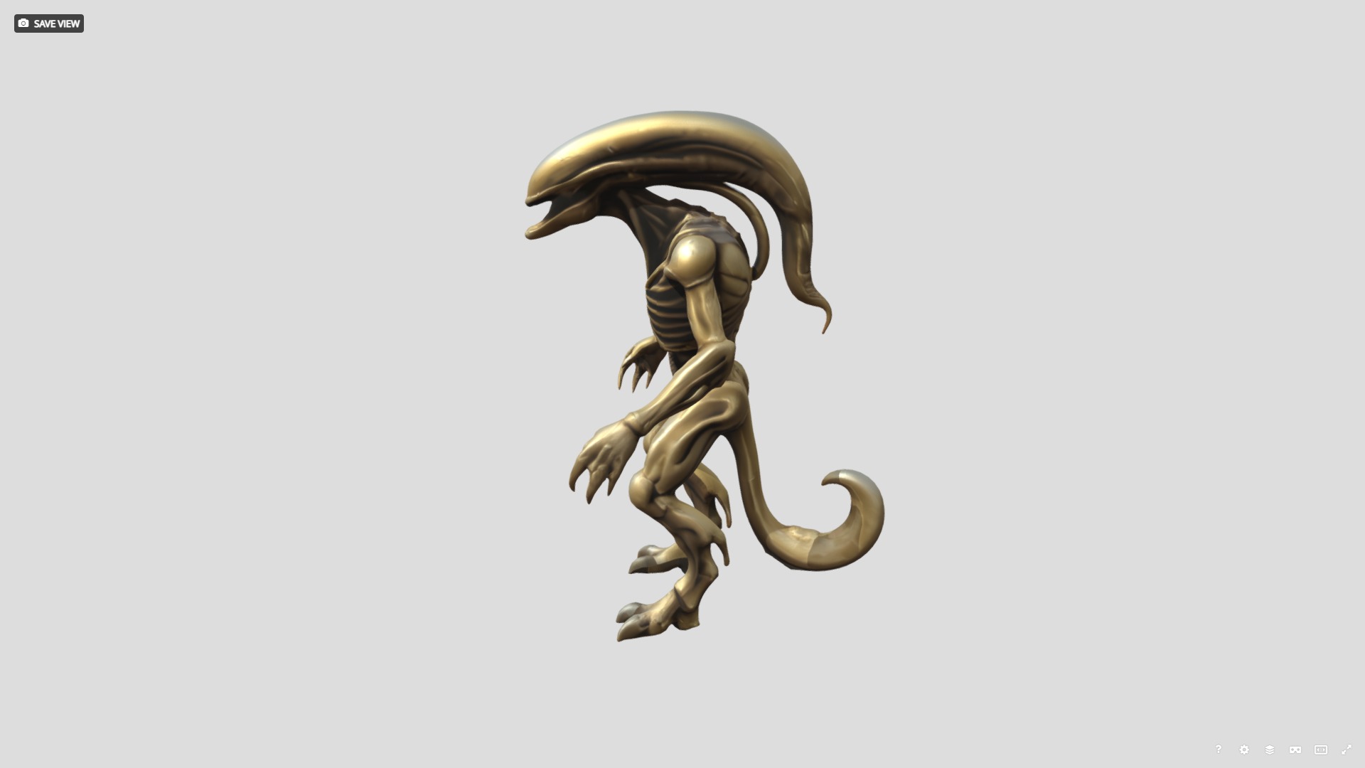 Alien Creature Printable Low-poly 3D model_7