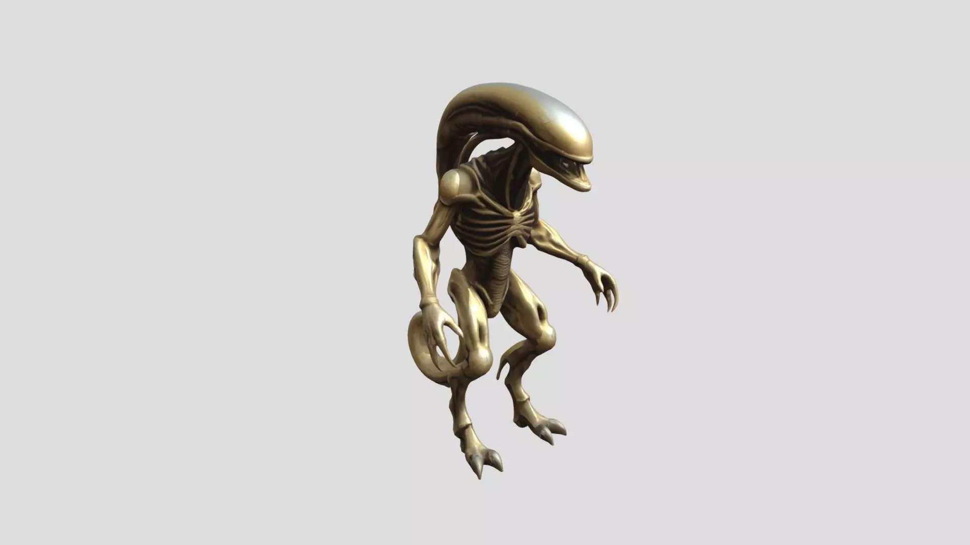Alien Creature Printable Low-poly 3D model_0