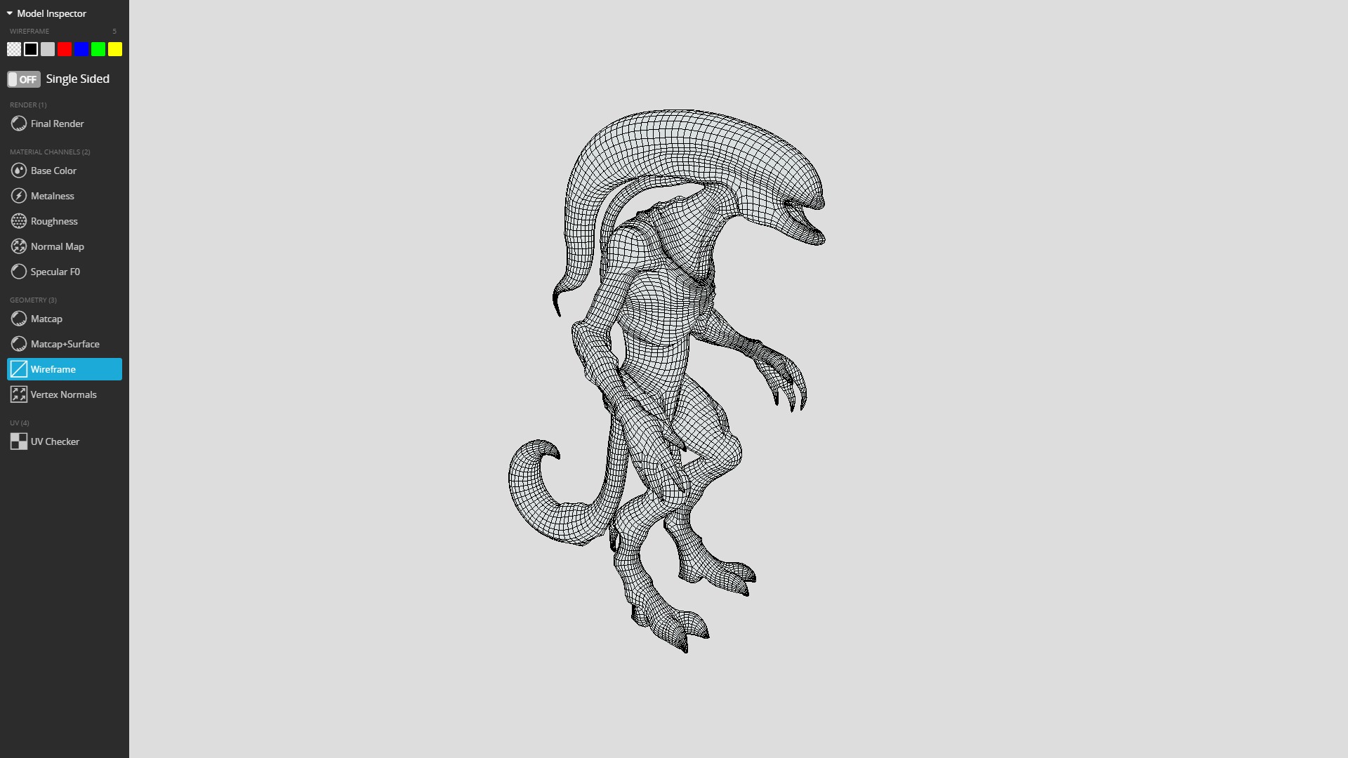 Alien Creature Printable Low-poly 3D model_9
