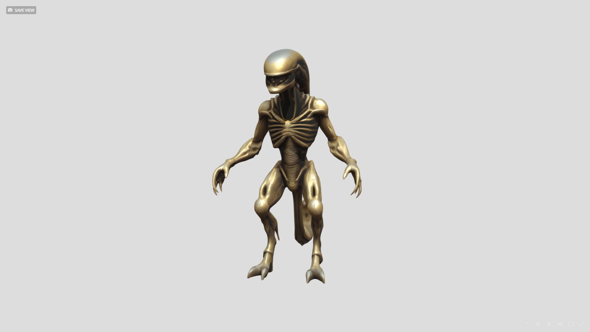 Alien Creature Printable Low-poly 3D model_8