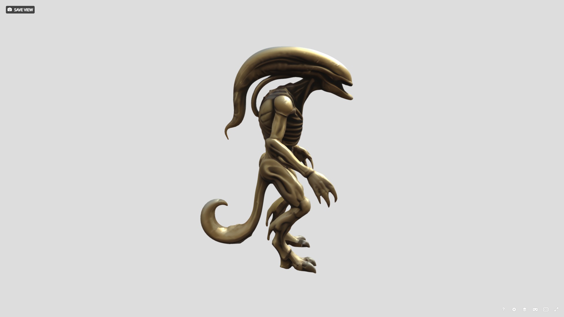 Alien Creature Printable Low-poly 3D model_3