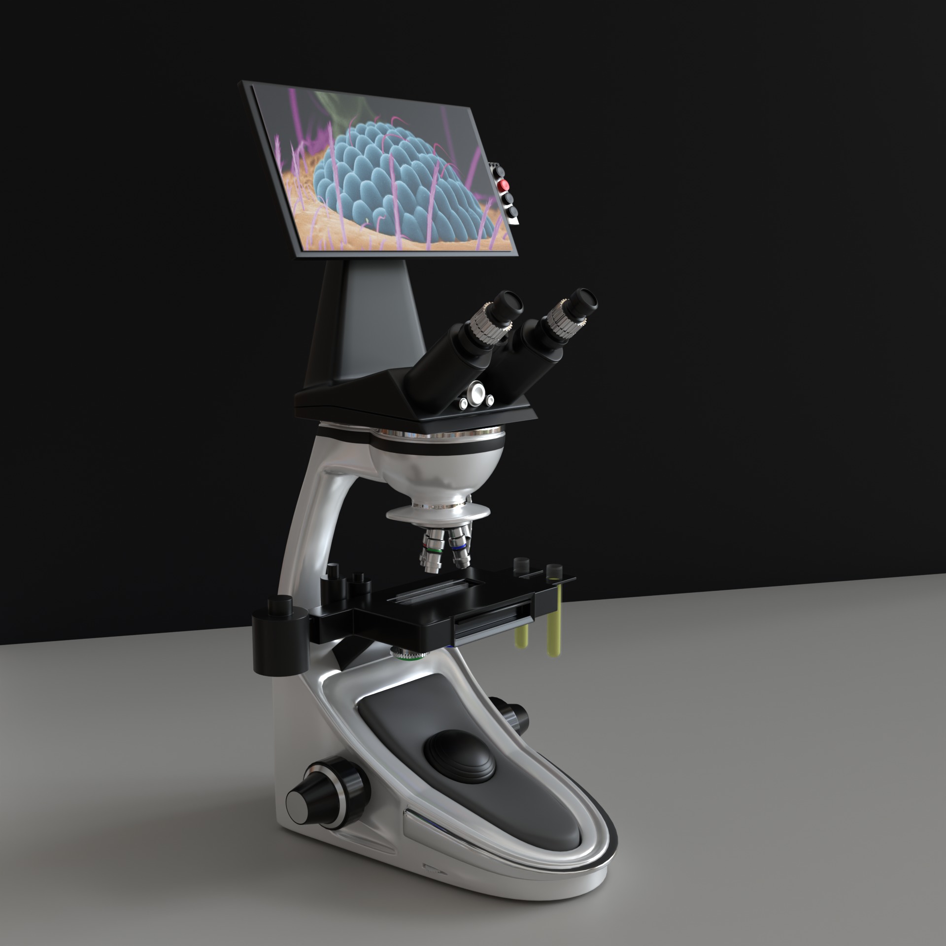 Microscopio Eletronico 3D model_9