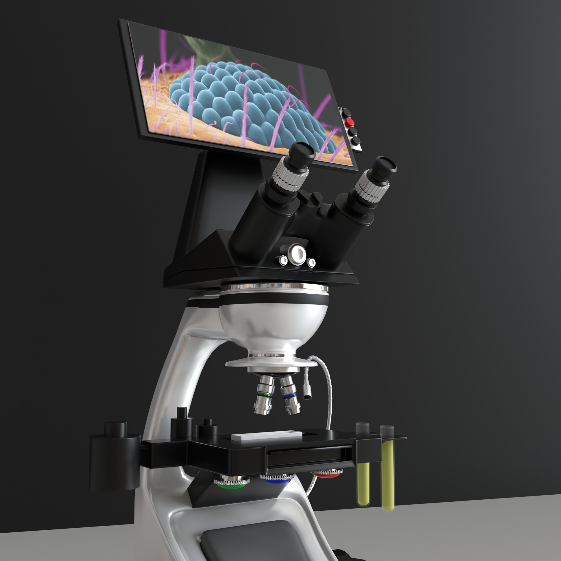 Microscopio Eletronico 3D model_3