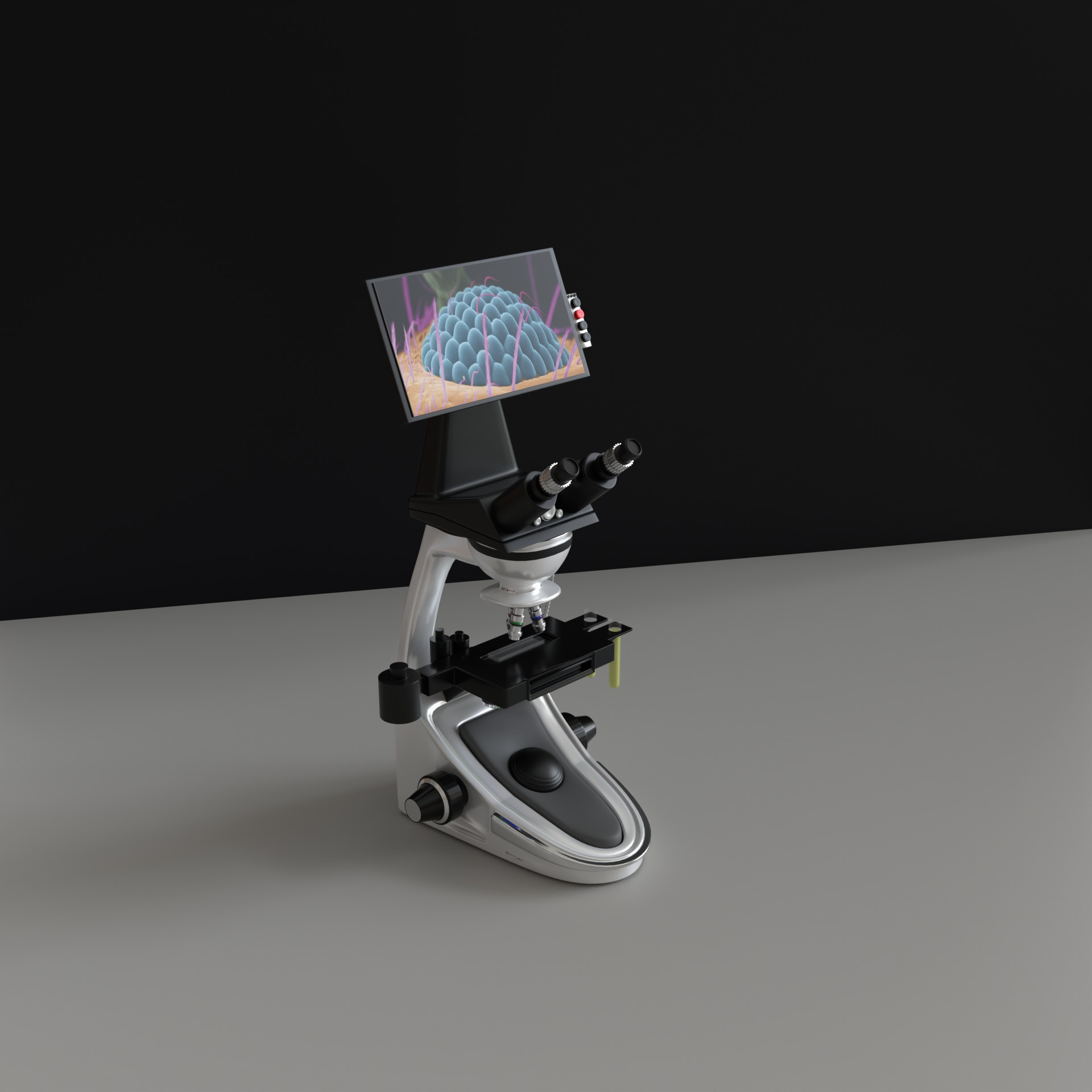 Microscopio Eletronico 3D model_1