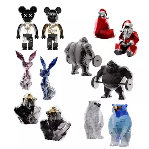 Modern children cartoon art sculpture ornament dolls