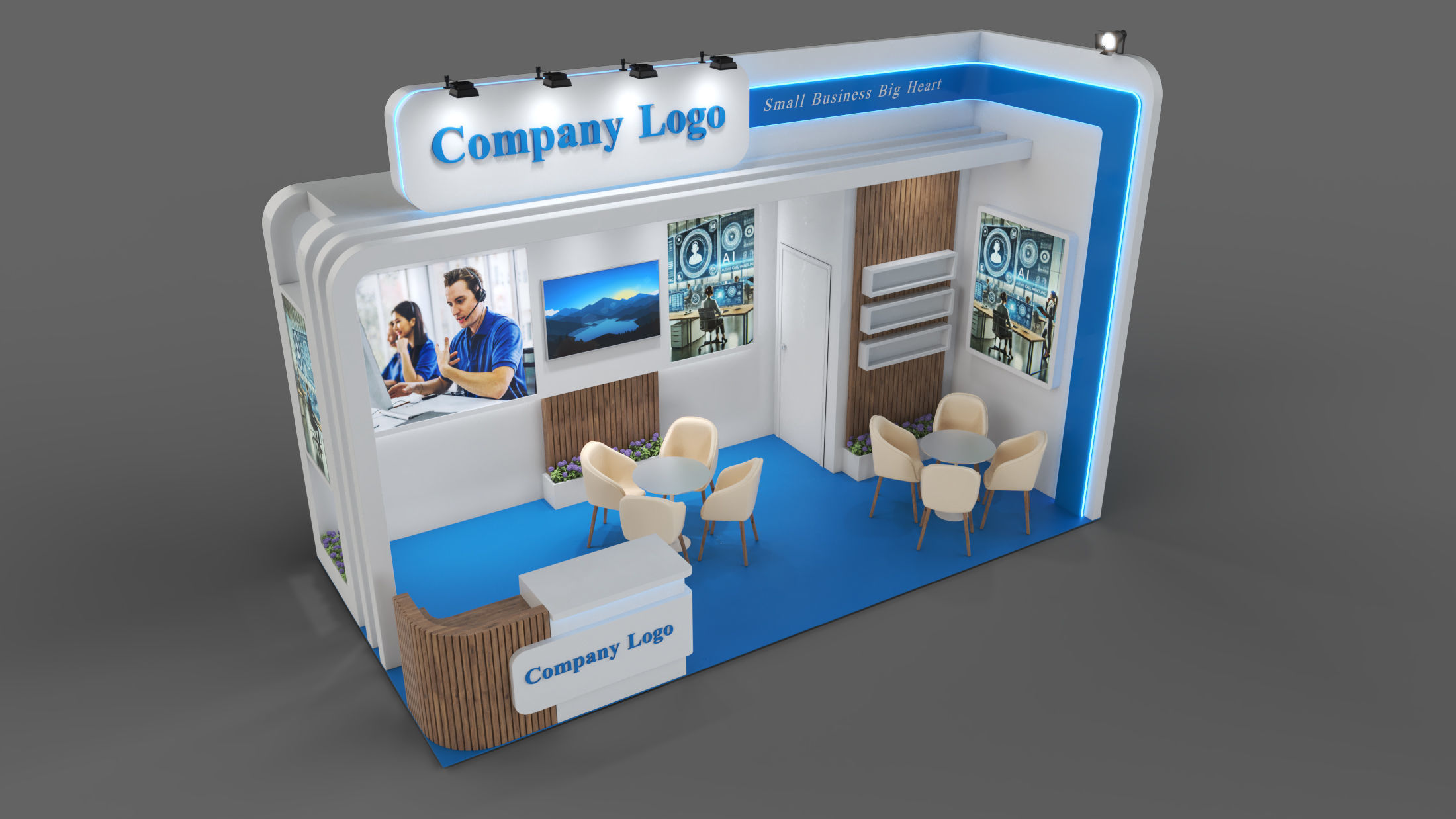Exhibition Booth 3D model_3