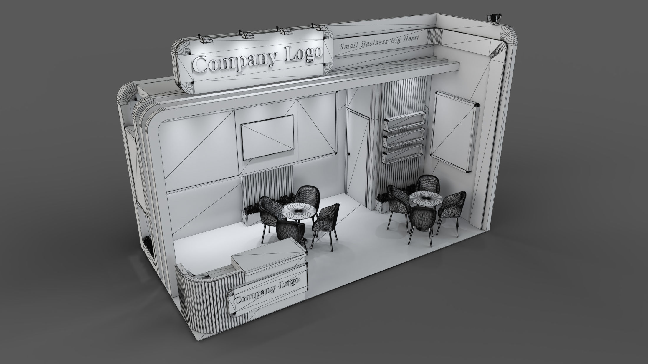 Exhibition Booth 3D model_4