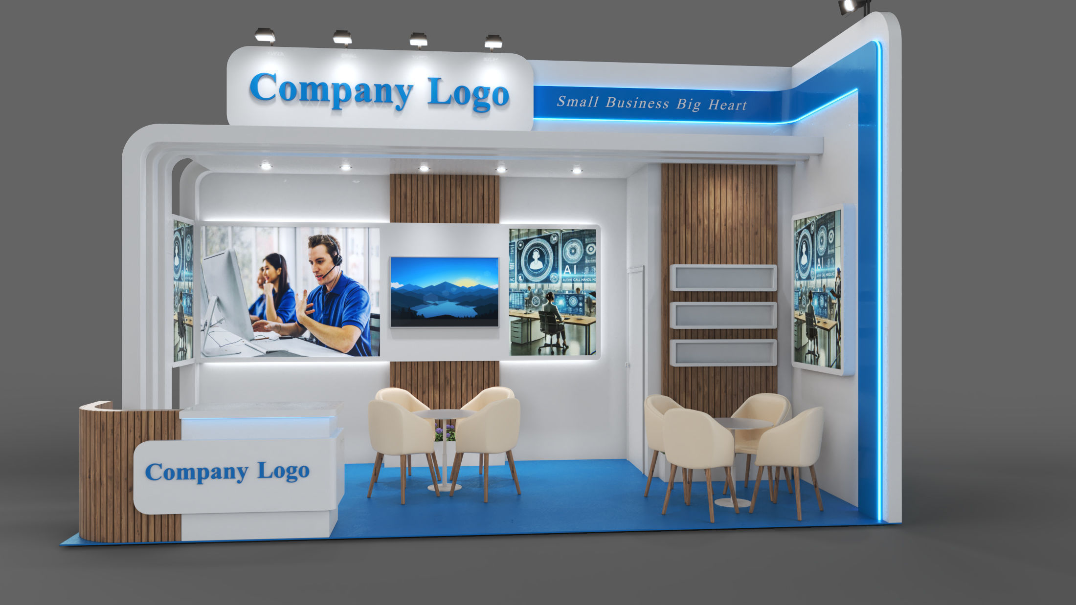 Exhibition Booth 3D model_1