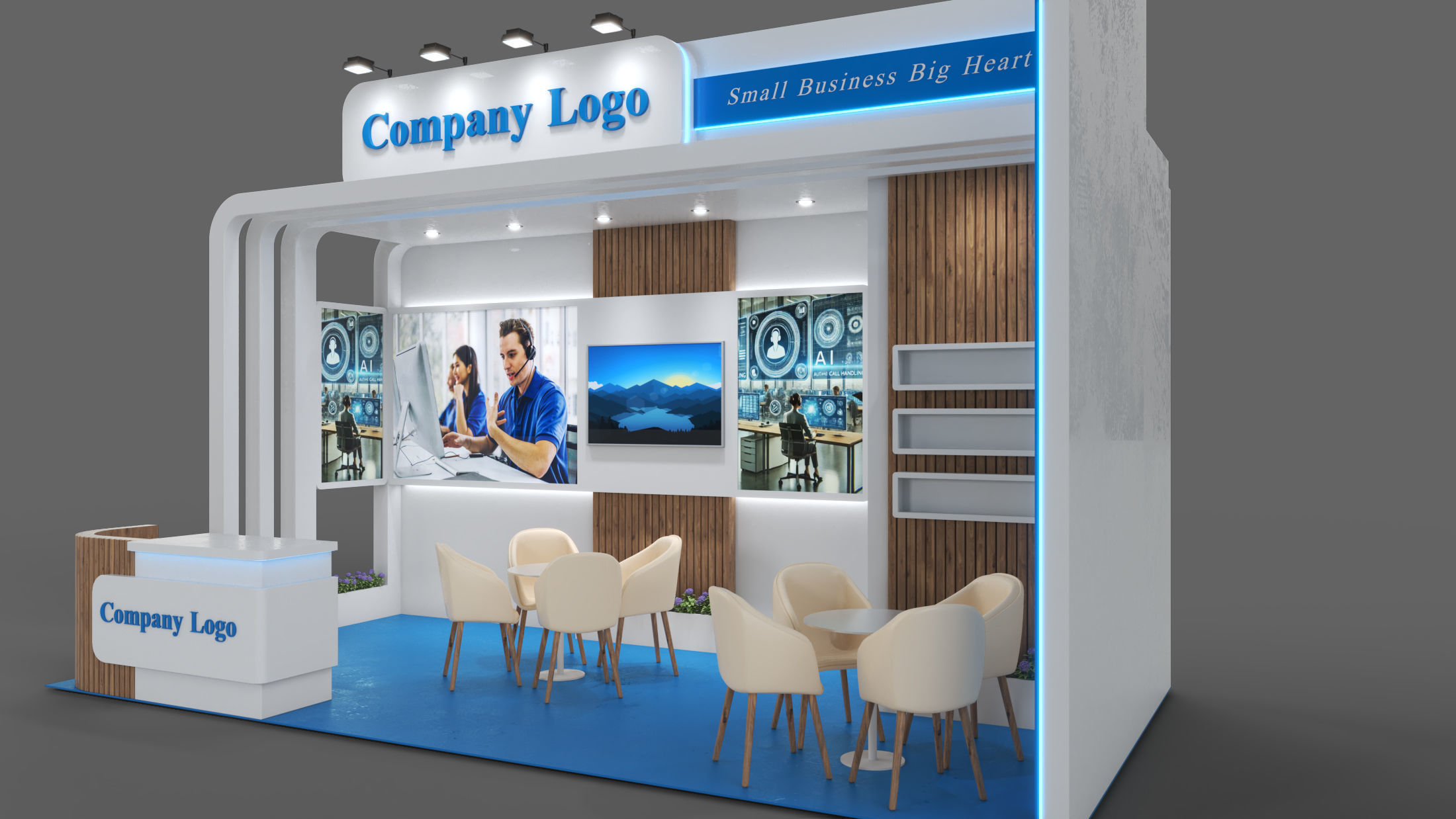 Exhibition Booth 3D model_2