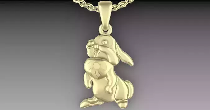 hare pendant 01 3D print model