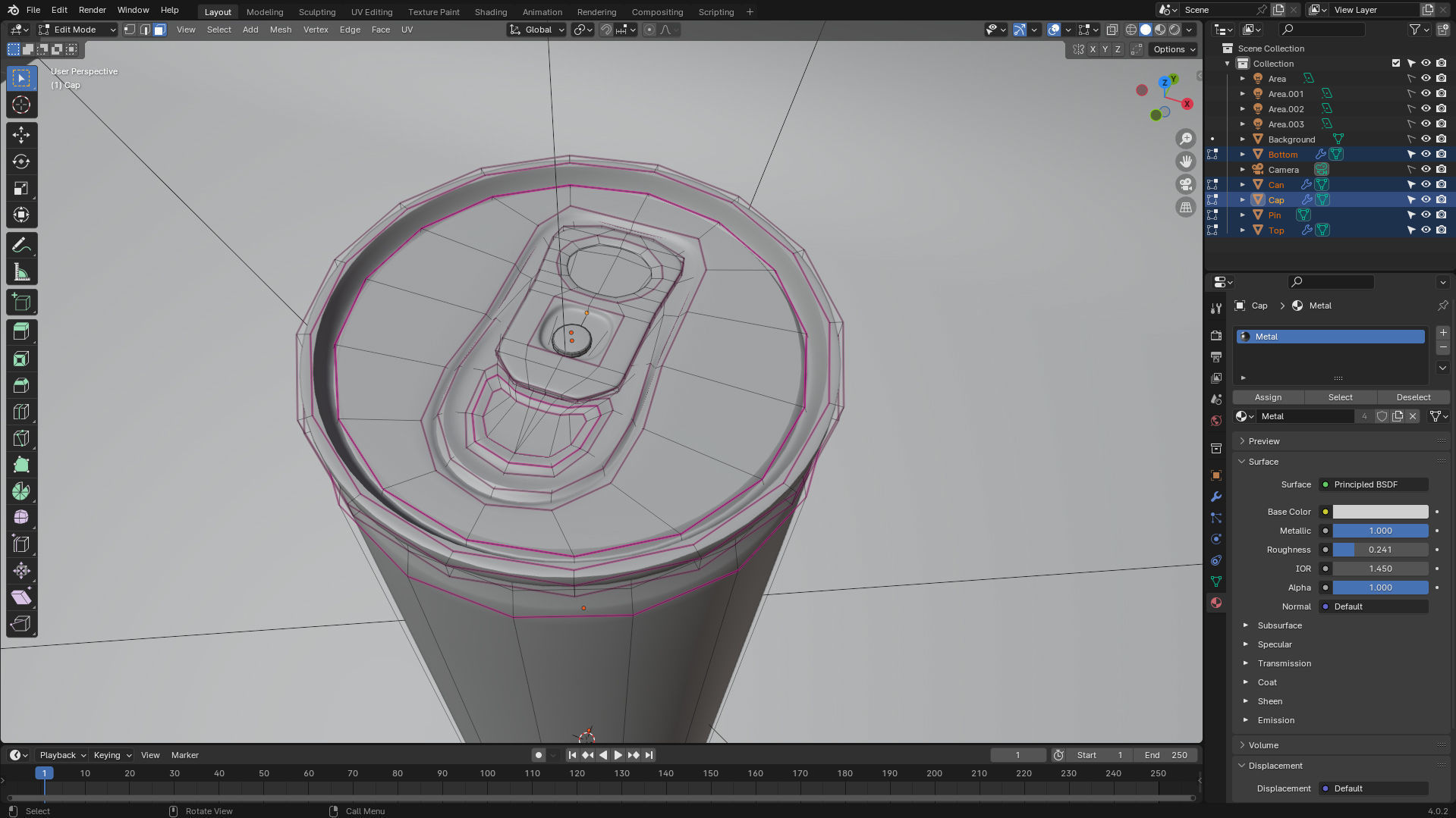 Energy Drink Beverage Juice Soda Can  Low-poly 3D model_8