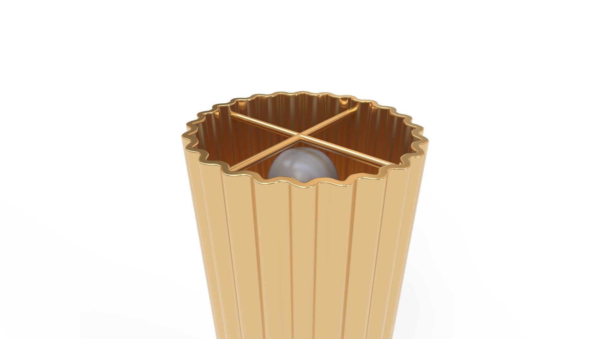 FLUTED GOLD WALL SCONCE 3D model_3