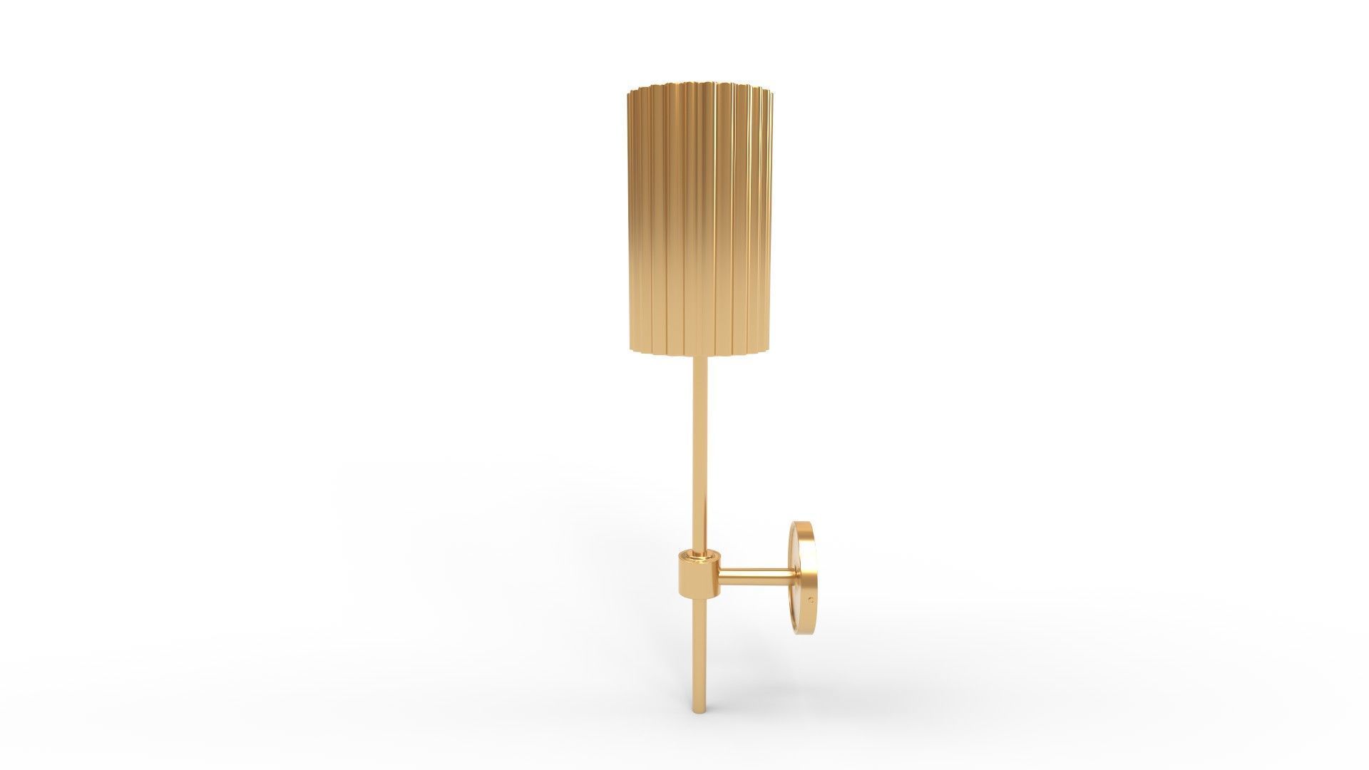 FLUTED GOLD WALL SCONCE 3D model_6