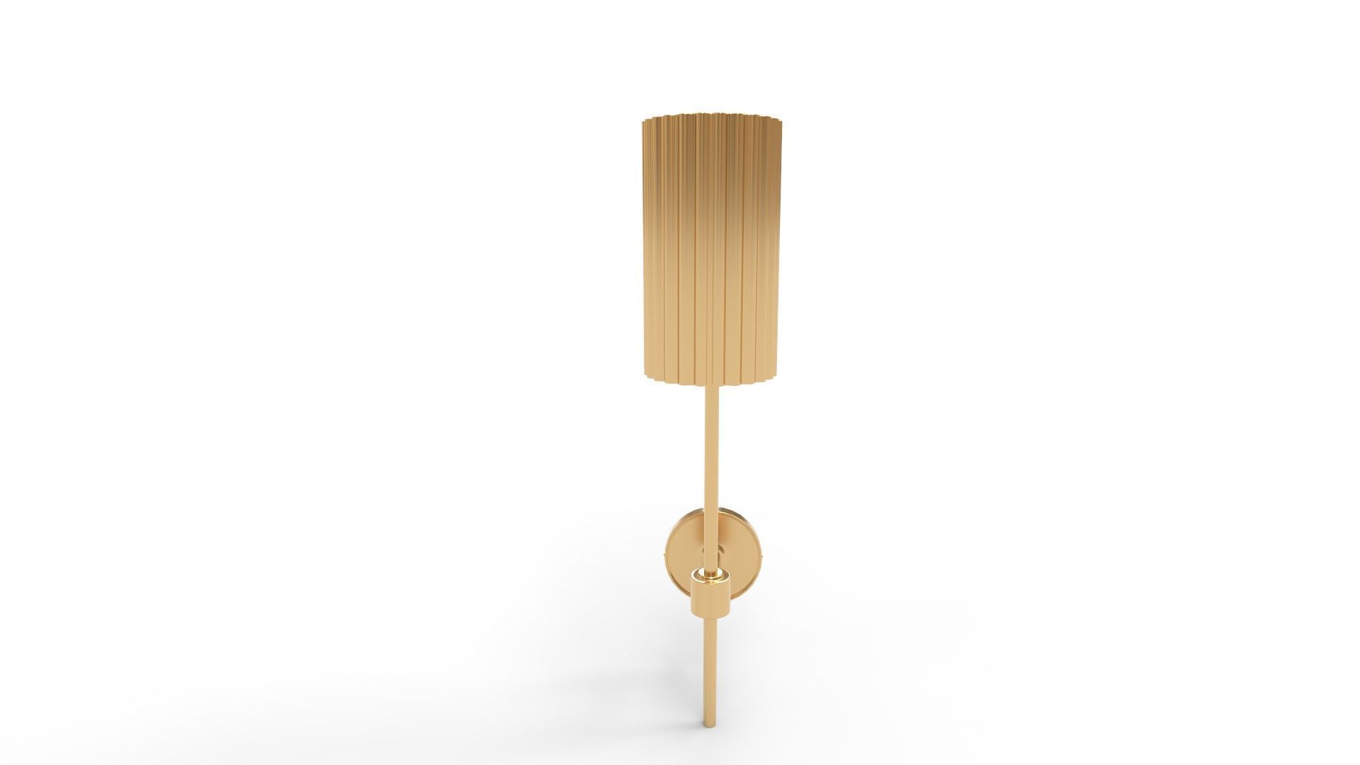 FLUTED GOLD WALL SCONCE 3D model_2