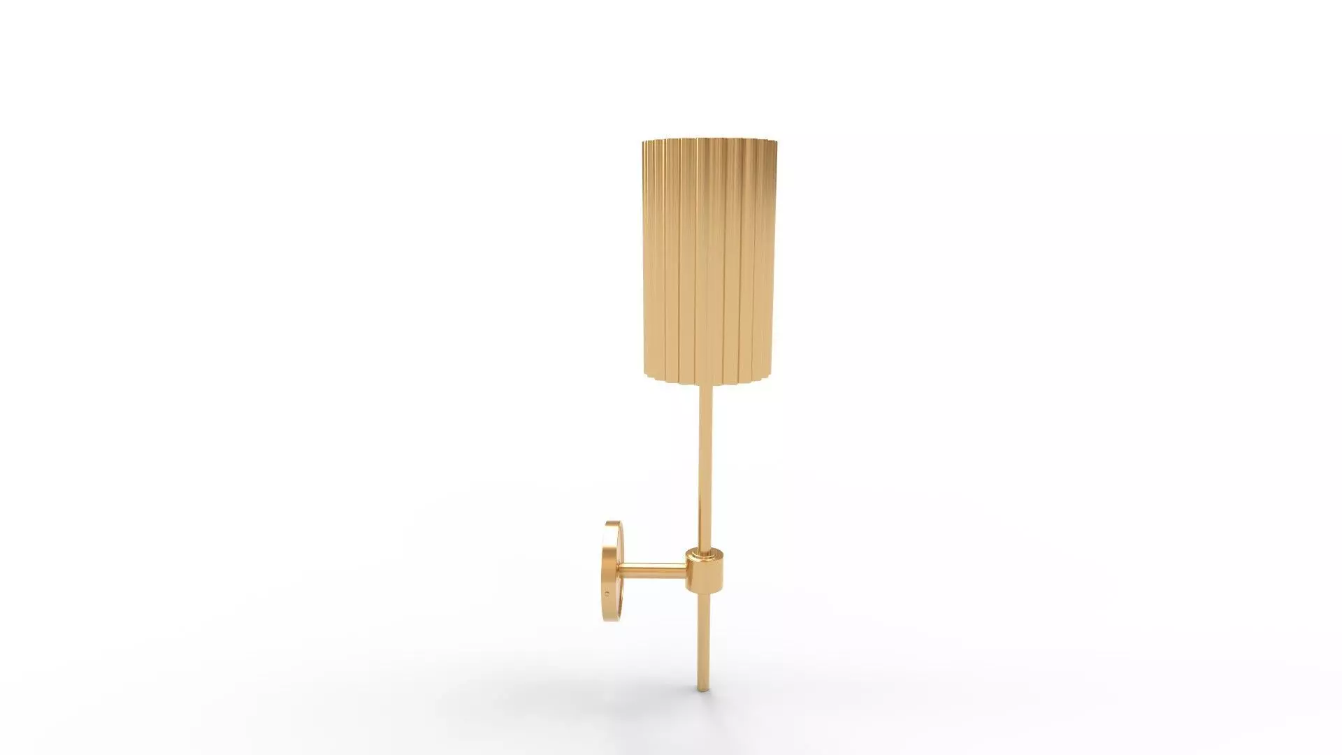 FLUTED GOLD WALL SCONCE 3D model_0