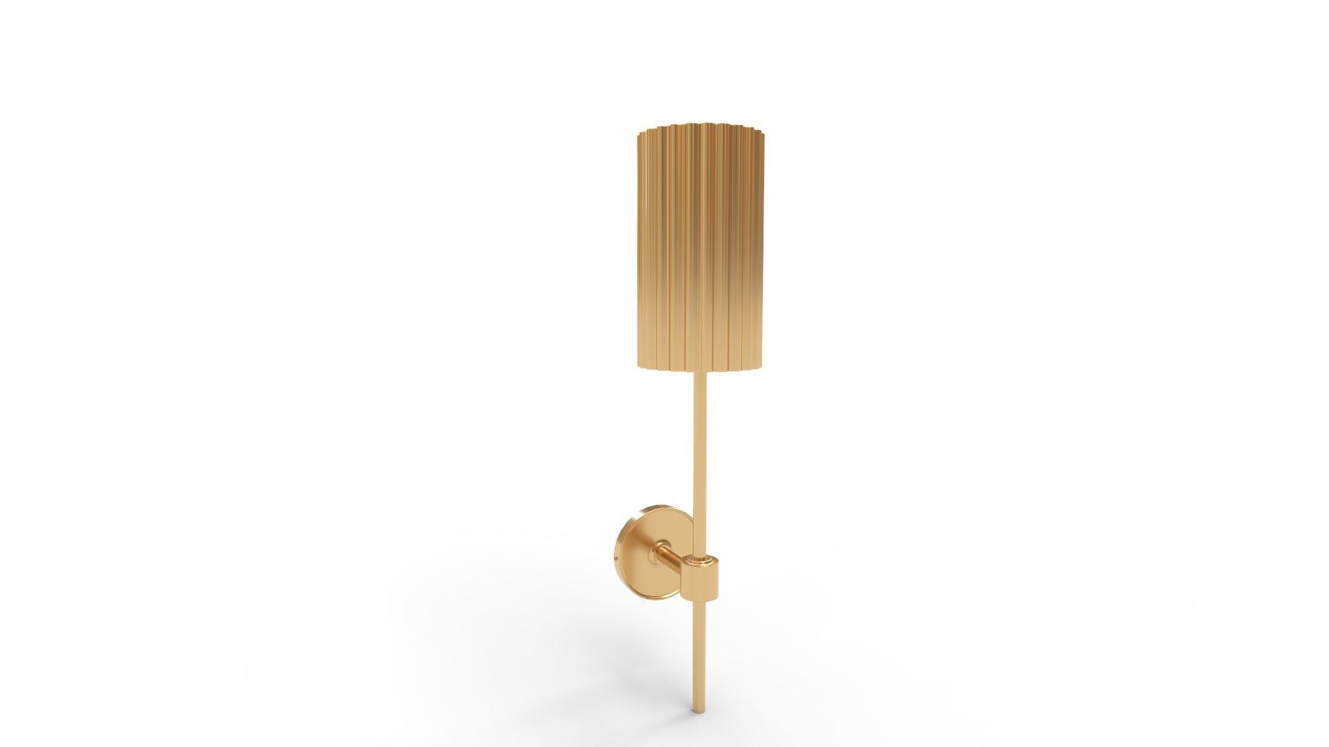 FLUTED GOLD WALL SCONCE 3D model_5