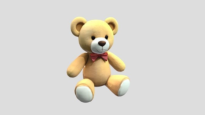 Teddybear Toy Low-poly 3D model