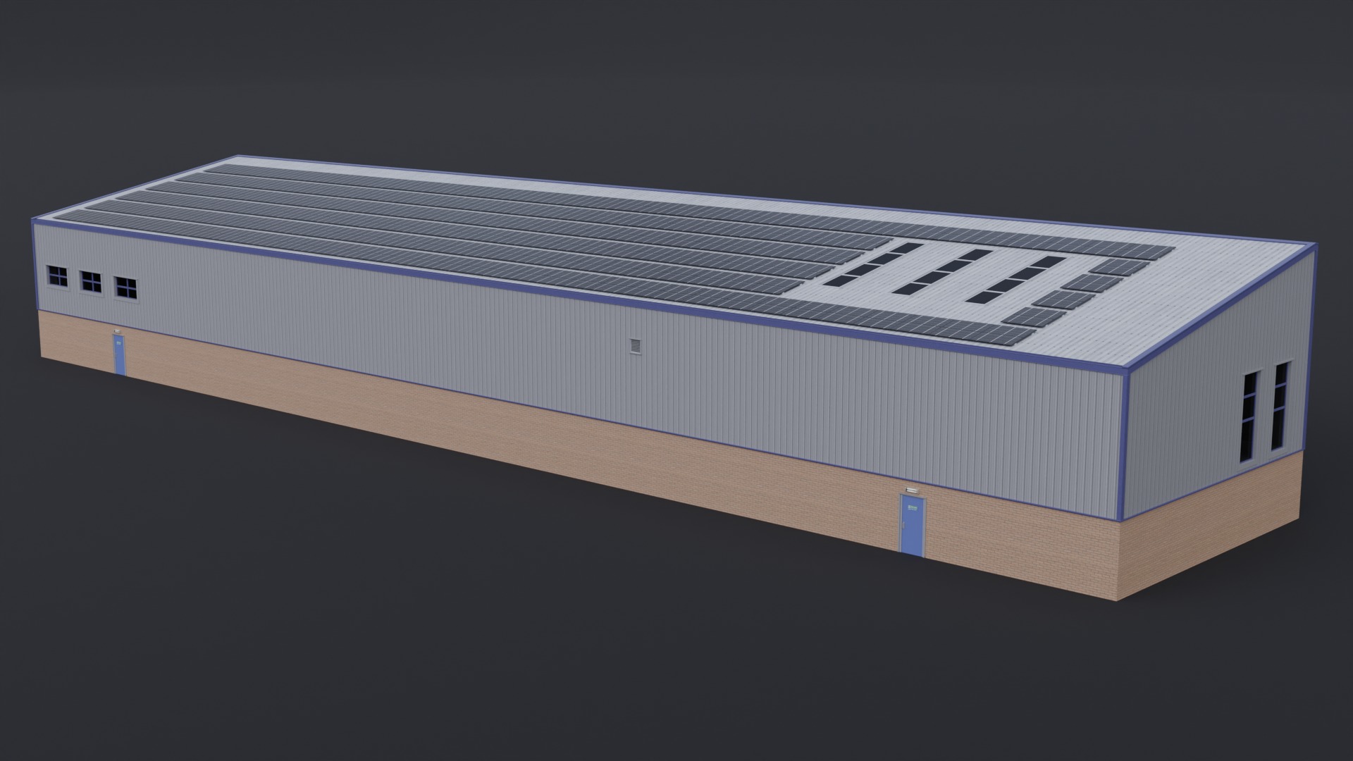 Warehouse 9 Low-poly 3D model_2