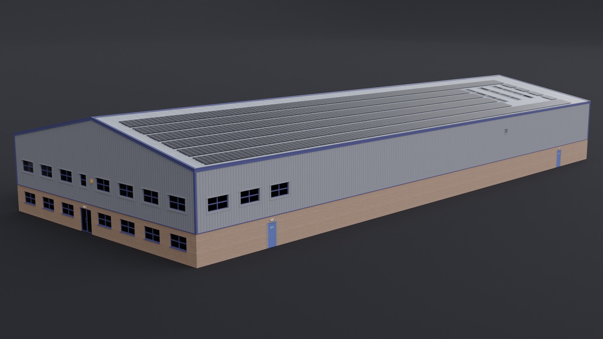 Warehouse 9 Low-poly 3D model_3