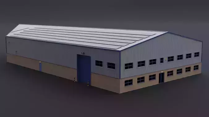 Warehouse 9 Low-poly 3D model