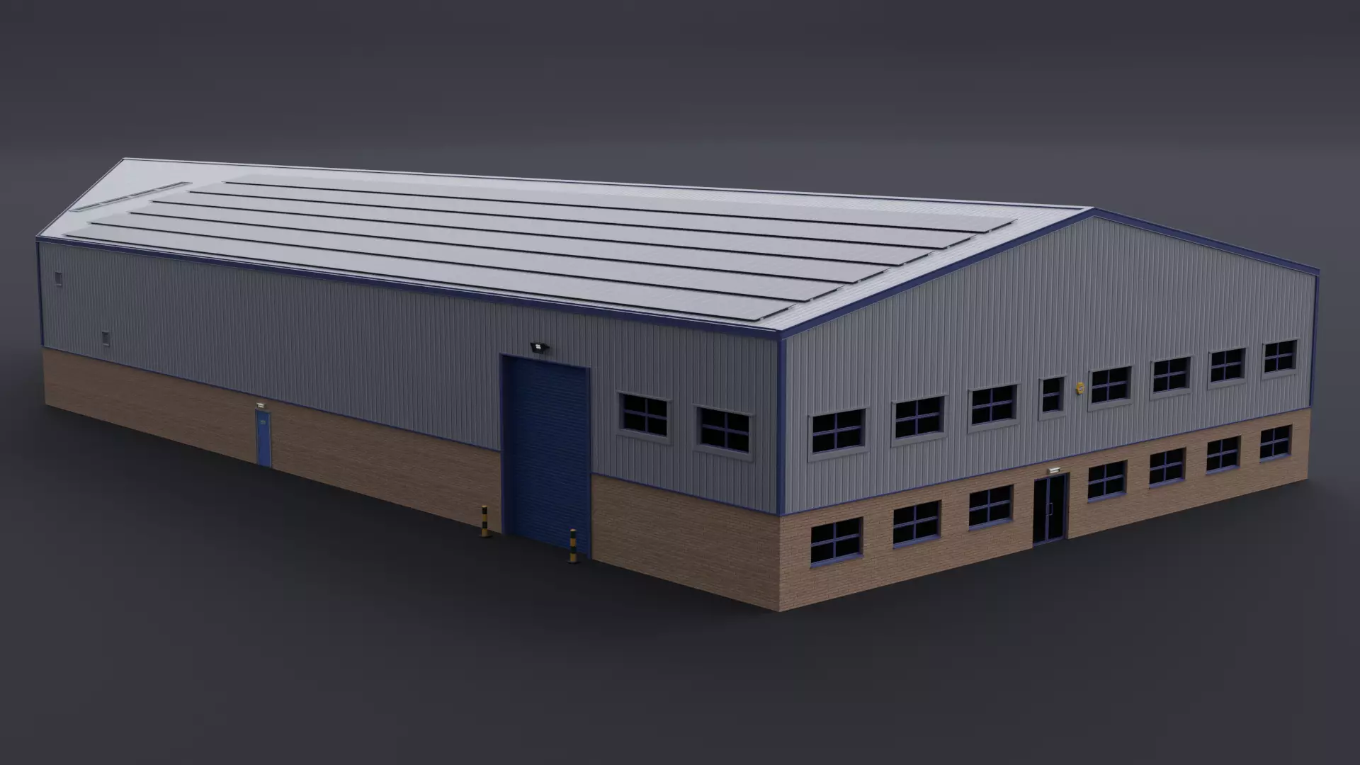 Warehouse 9 Low-poly 3D model_0