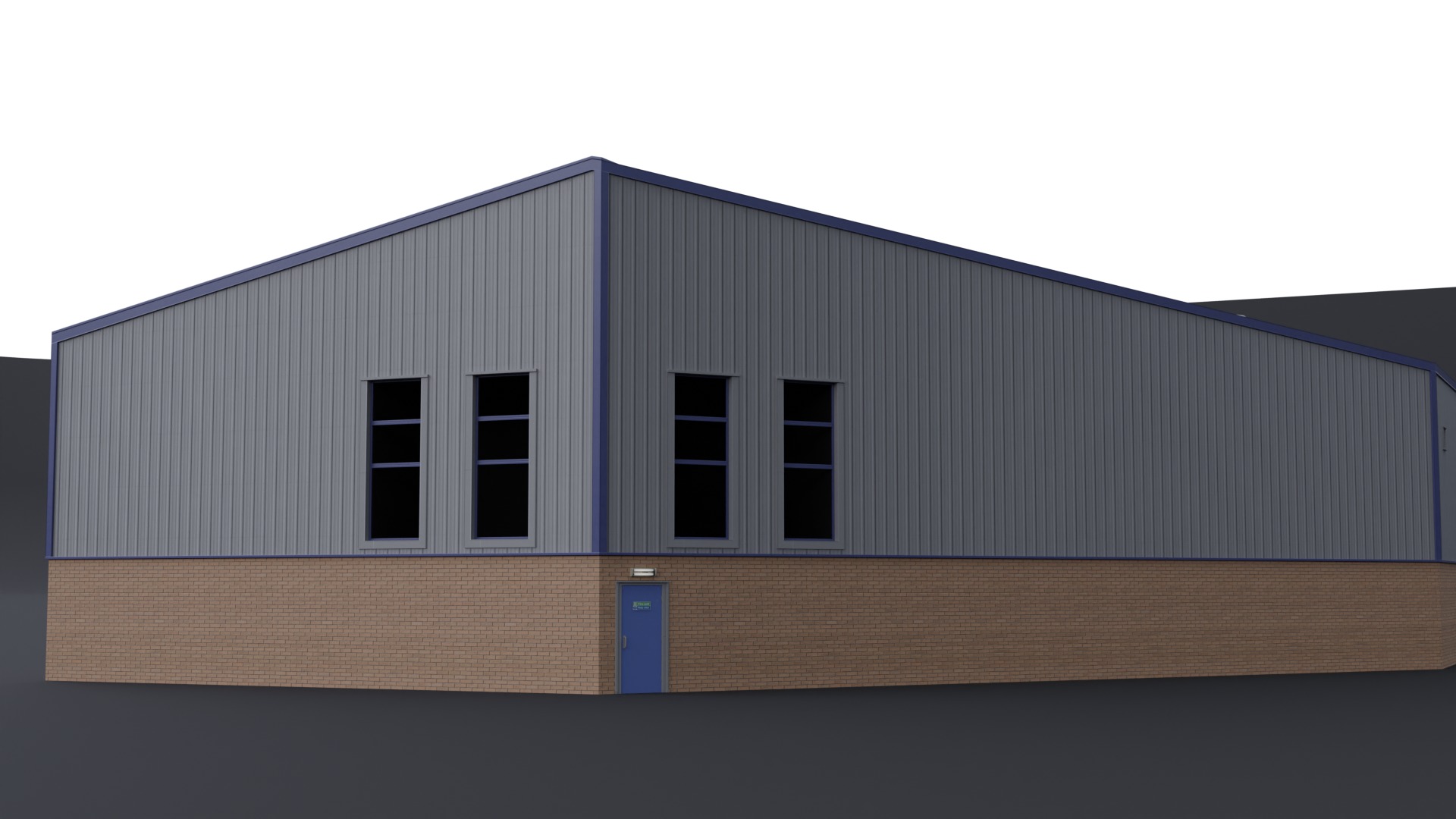 Warehouse 9 Low-poly 3D model_6