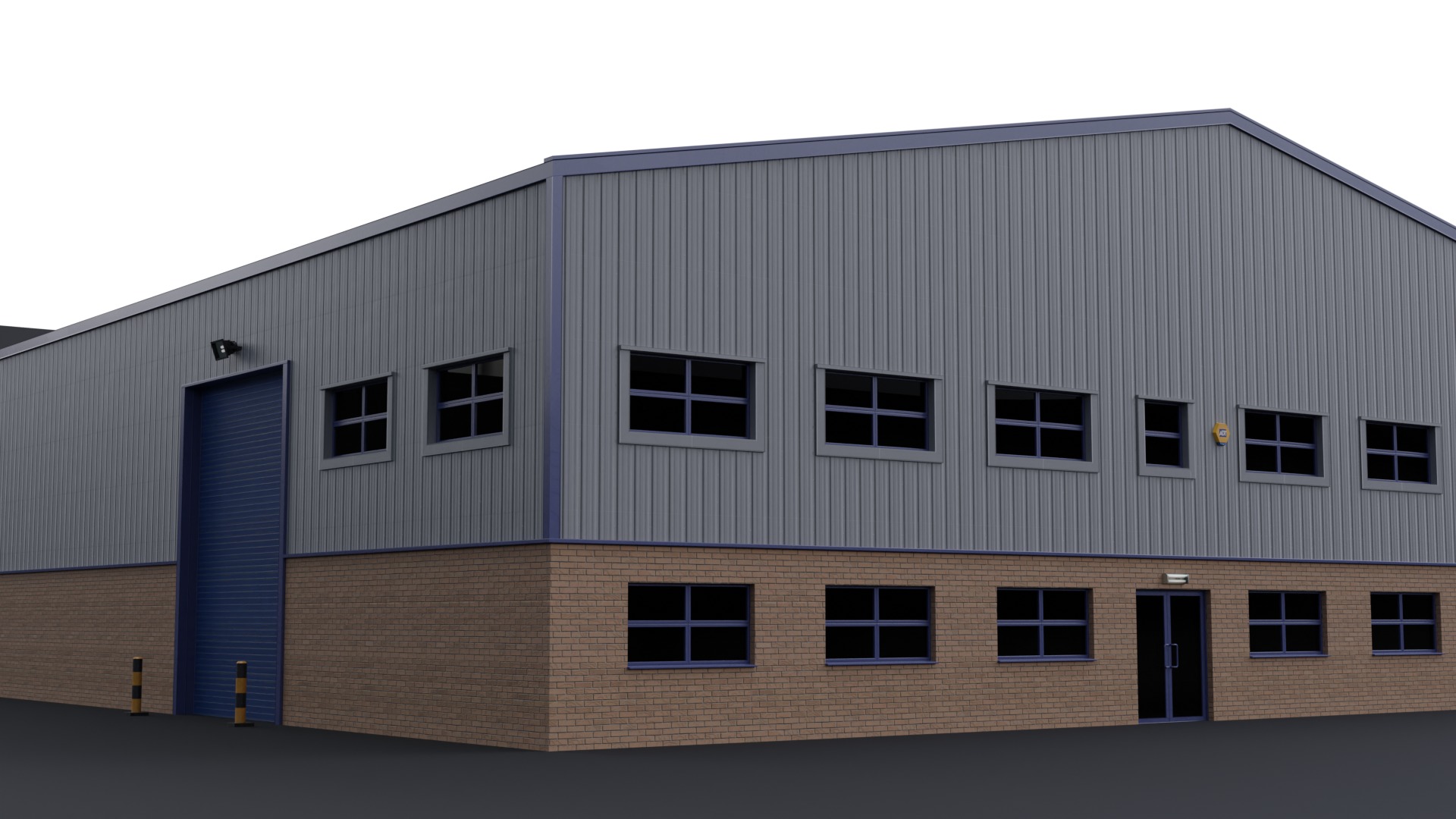 Warehouse 9 Low-poly 3D model_4