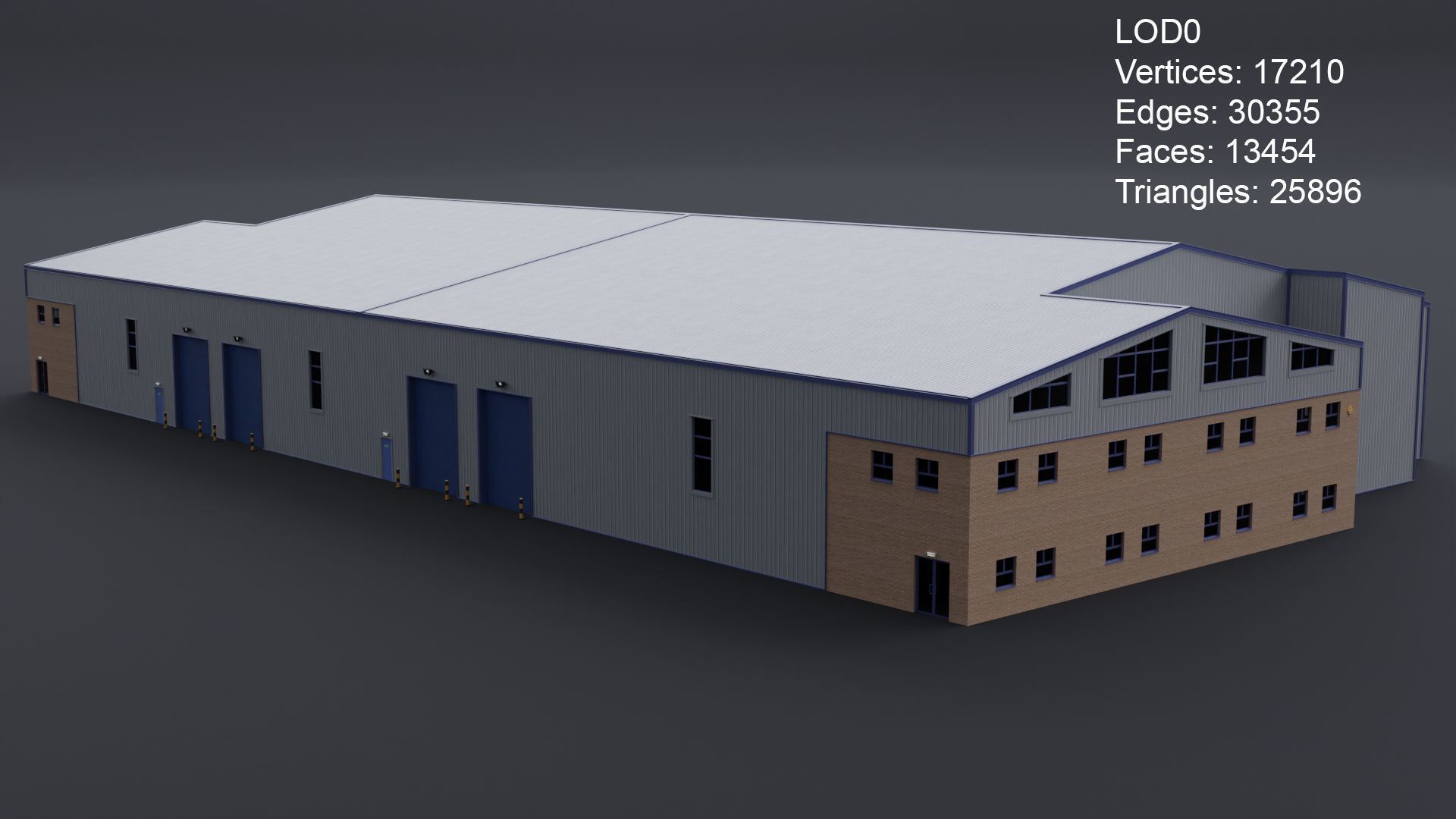 Warehouse 10 Low-poly 3D model_10