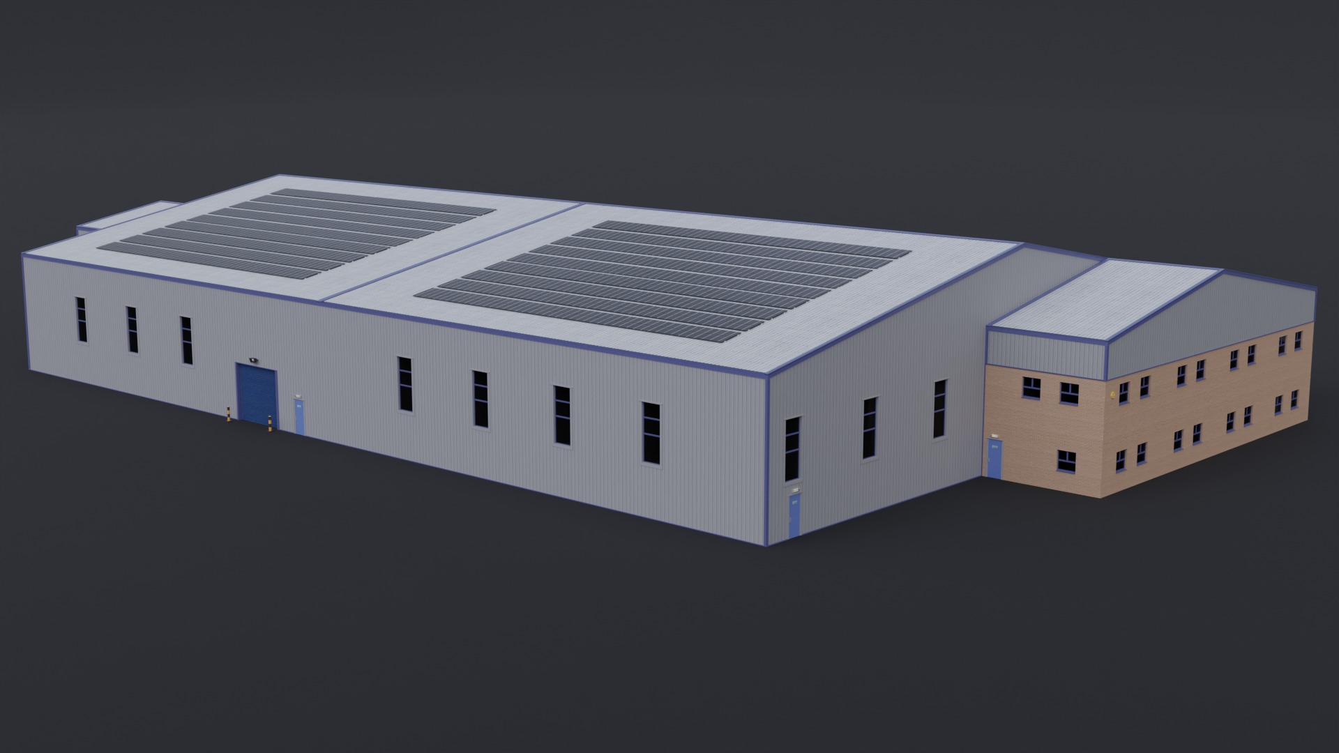 Warehouse 10 Low-poly 3D model_2