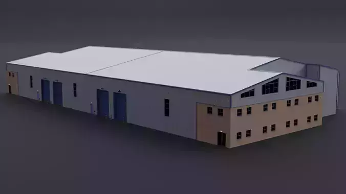 Warehouse 10 Low-poly 3D model