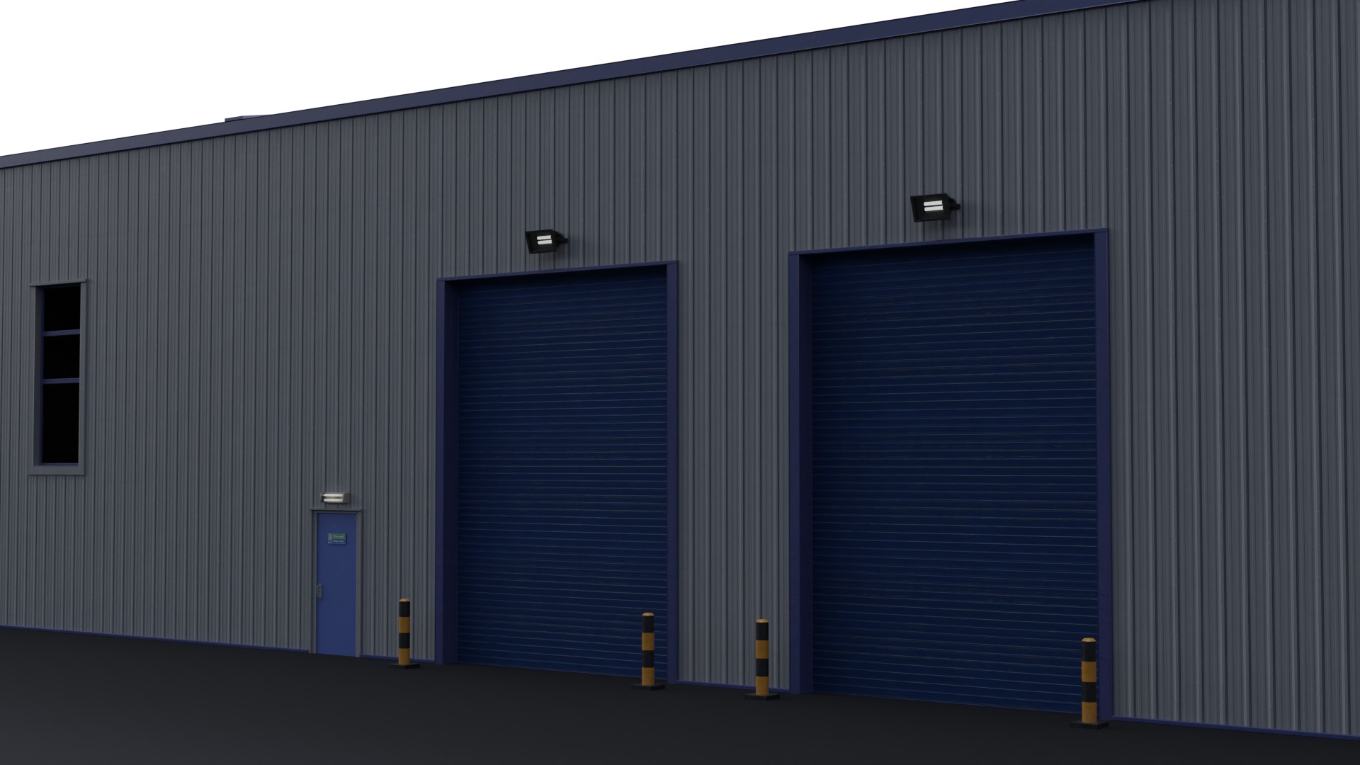 Warehouse 10 Low-poly 3D model_6