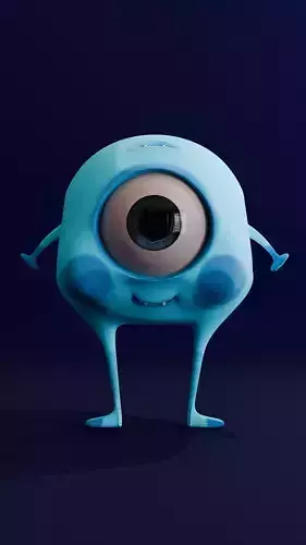 Cartoon Blue Monster