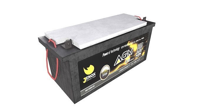 Battery Low Poly Low-poly 3D model 7
