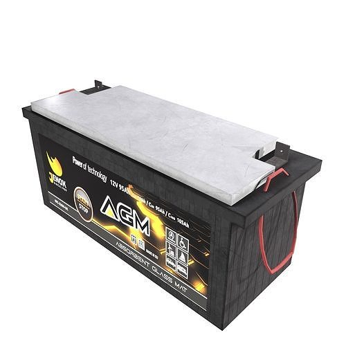 Battery Low Poly Low-poly 3D model 3