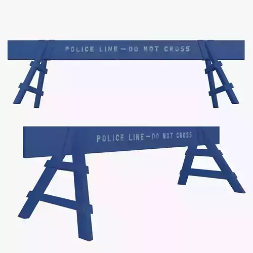 Police Line Wooden Barrier