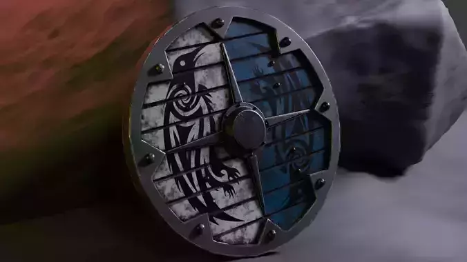 Assassins Creed Valhalla Raven Clan Shield Low-poly 3D model