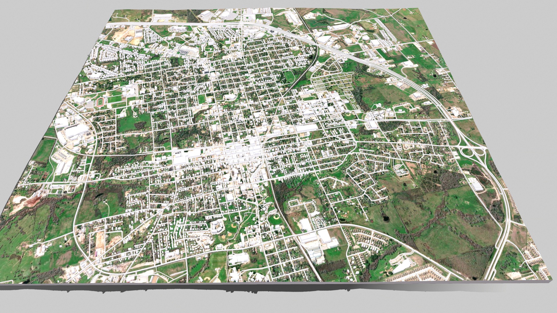 Cityscape Brenham Texas USA 3D model_6