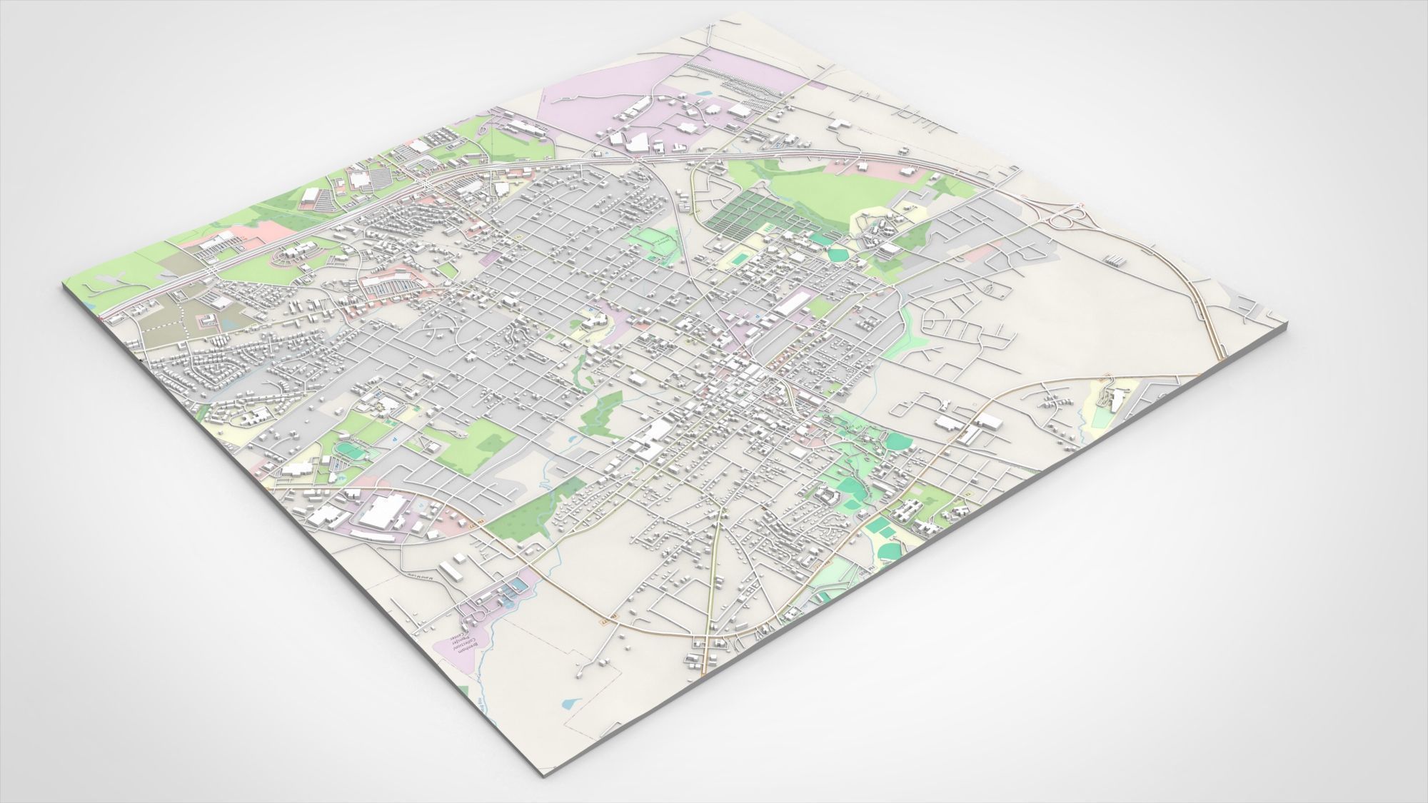 Cityscape Brenham Texas USA 3D model_11