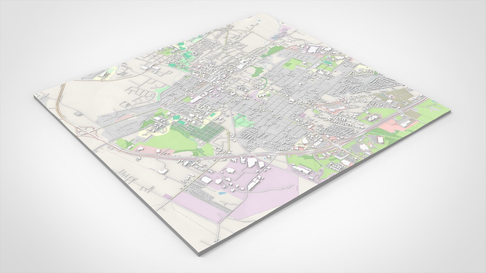 Cityscape Brenham Texas USA 3D model_8