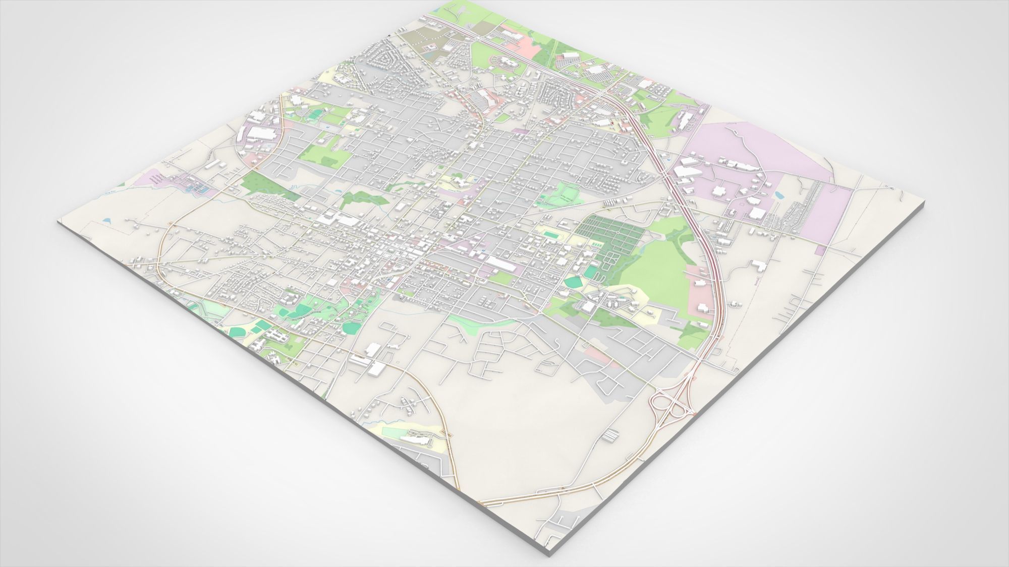 Cityscape Brenham Texas USA 3D model_10