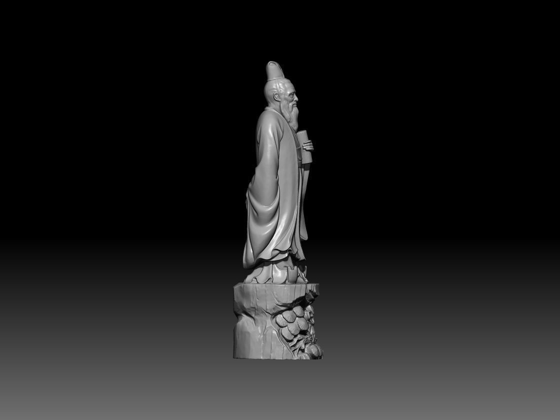 Statue of Confucius 3D print model_1
