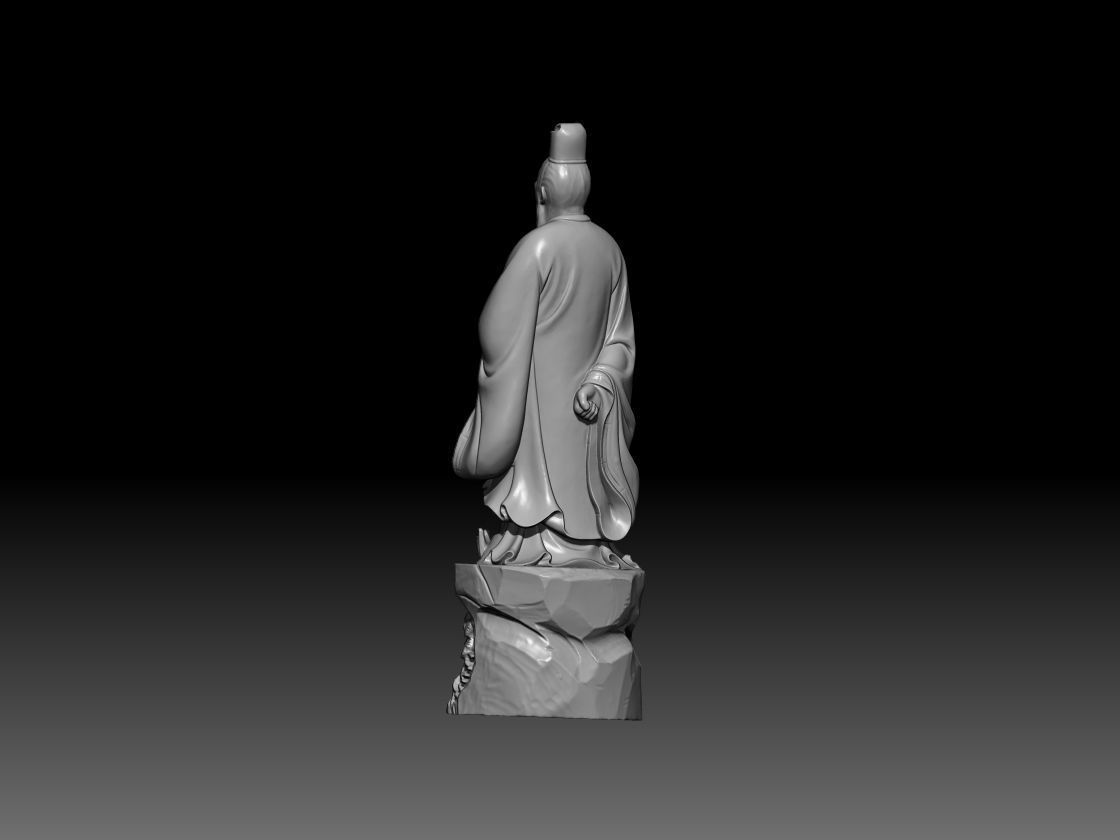 Statue of Confucius 3D print model_2