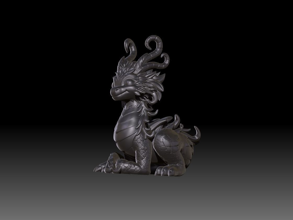 Cute Dragon for print 3D print model_3