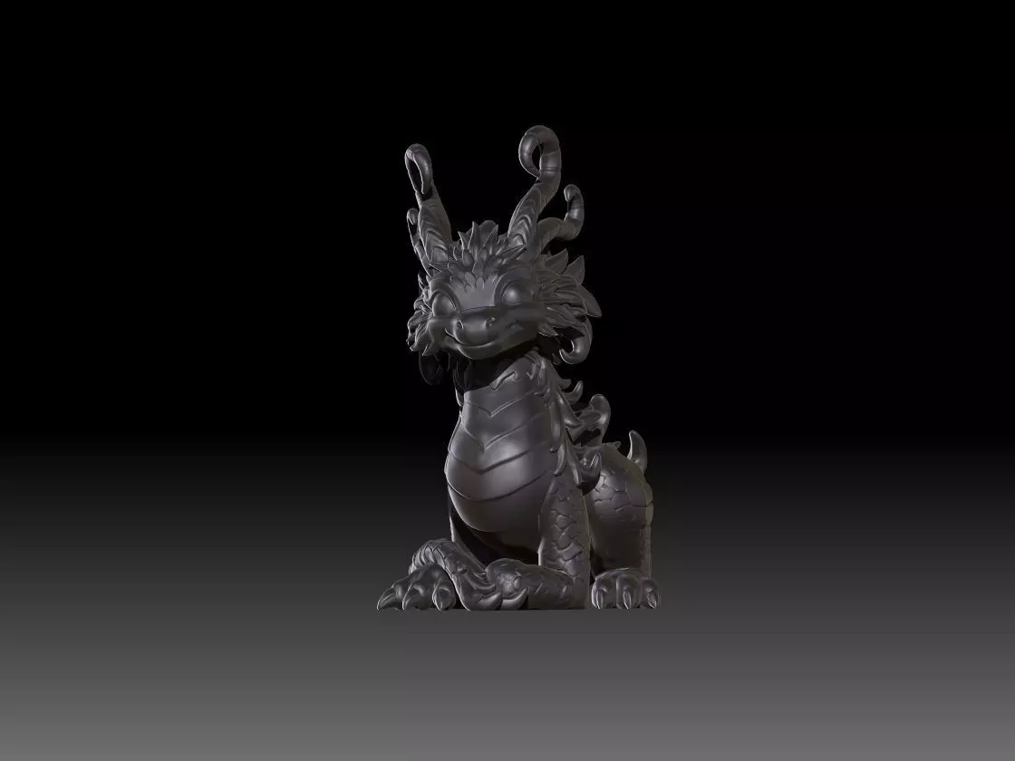 Cute Dragon for print 3D print model_0