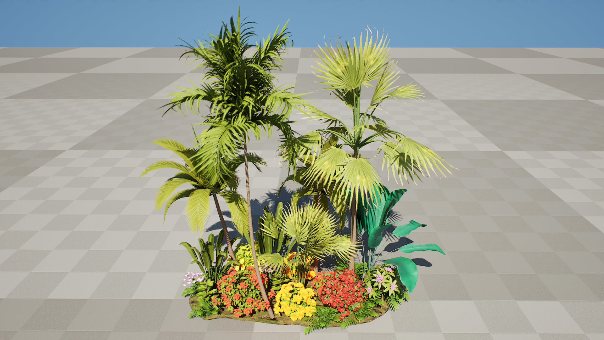 Tropical Island Plant Collection 3D Model Low-poly 3D model_5