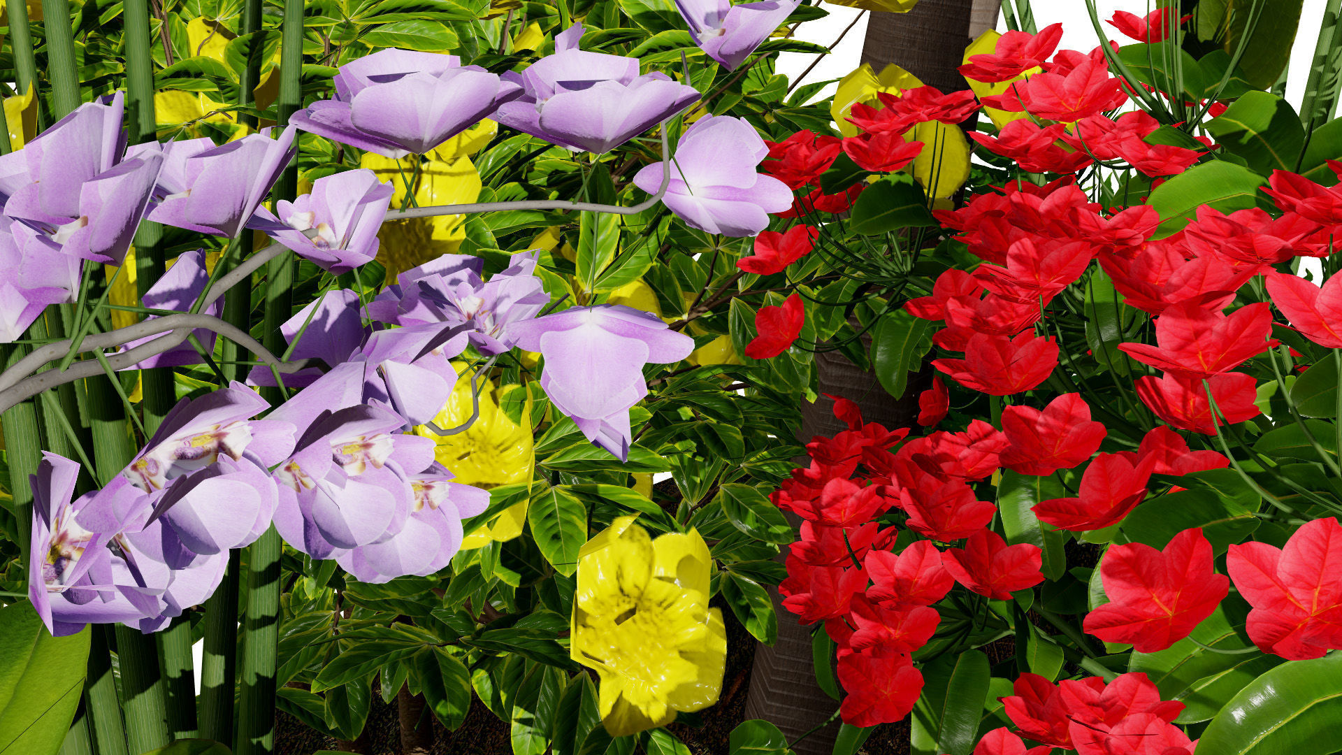 Tropical Island Plant Collection 3D Model Low-poly 3D model_12