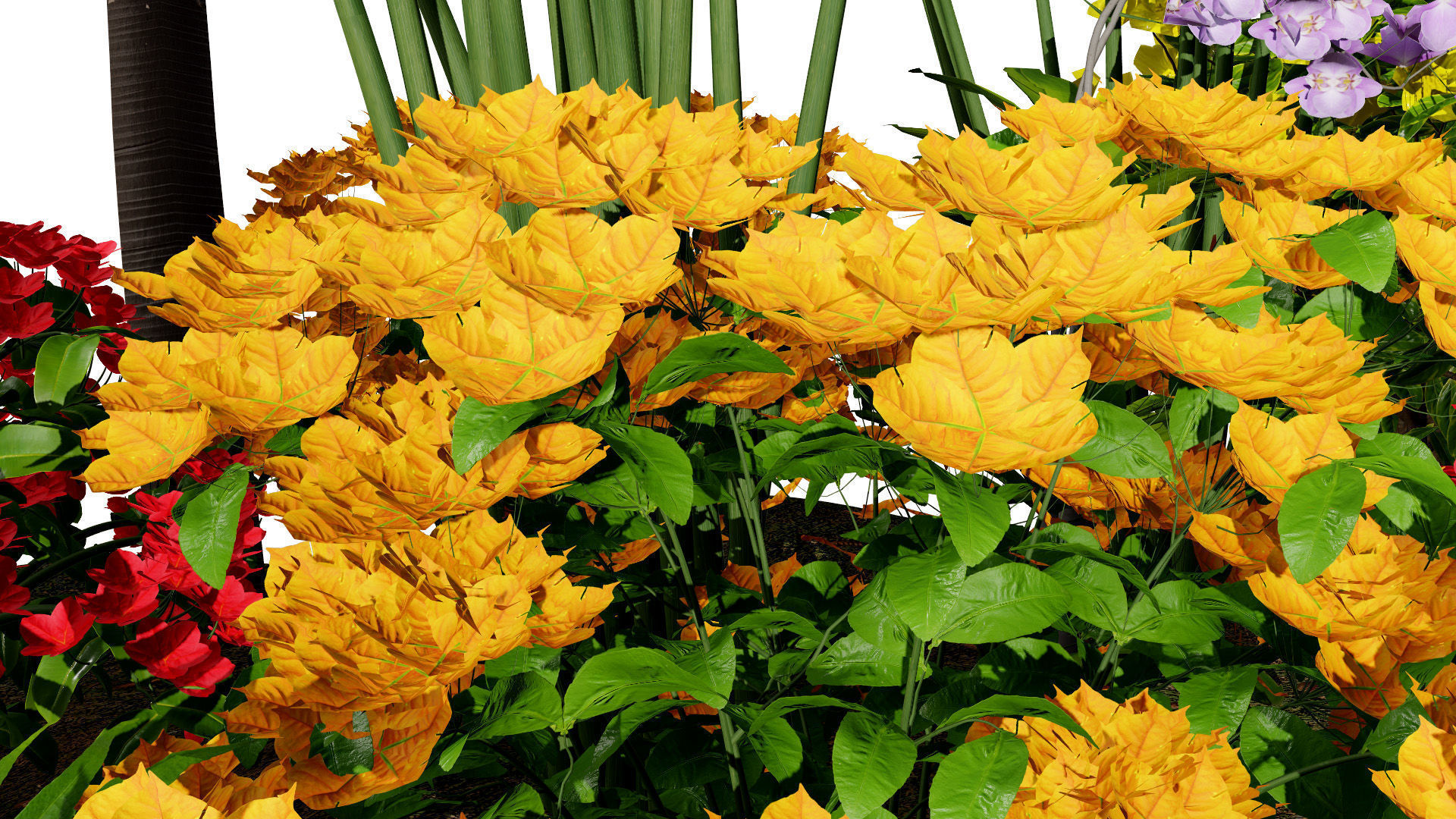 Tropical Island Plant Collection 3D Model Low-poly 3D model_10