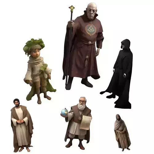 Medieval Fantasy Character Collection 3D print model