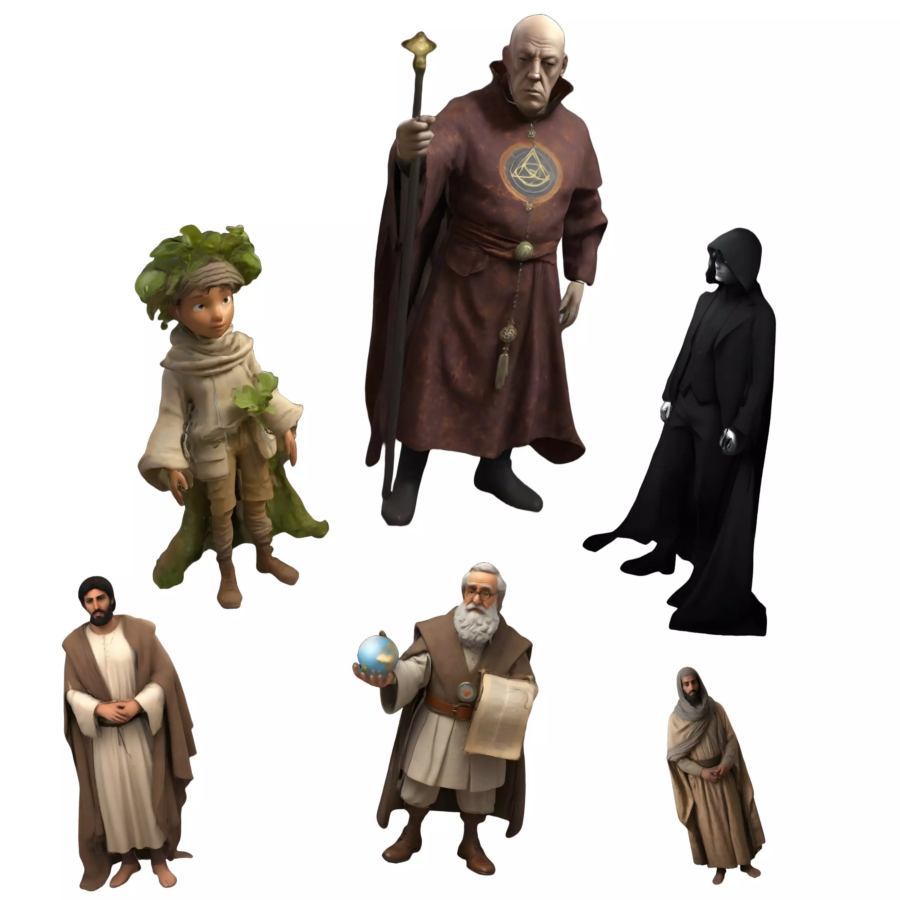 Medieval Fantasy Character Collection 3D print model_0